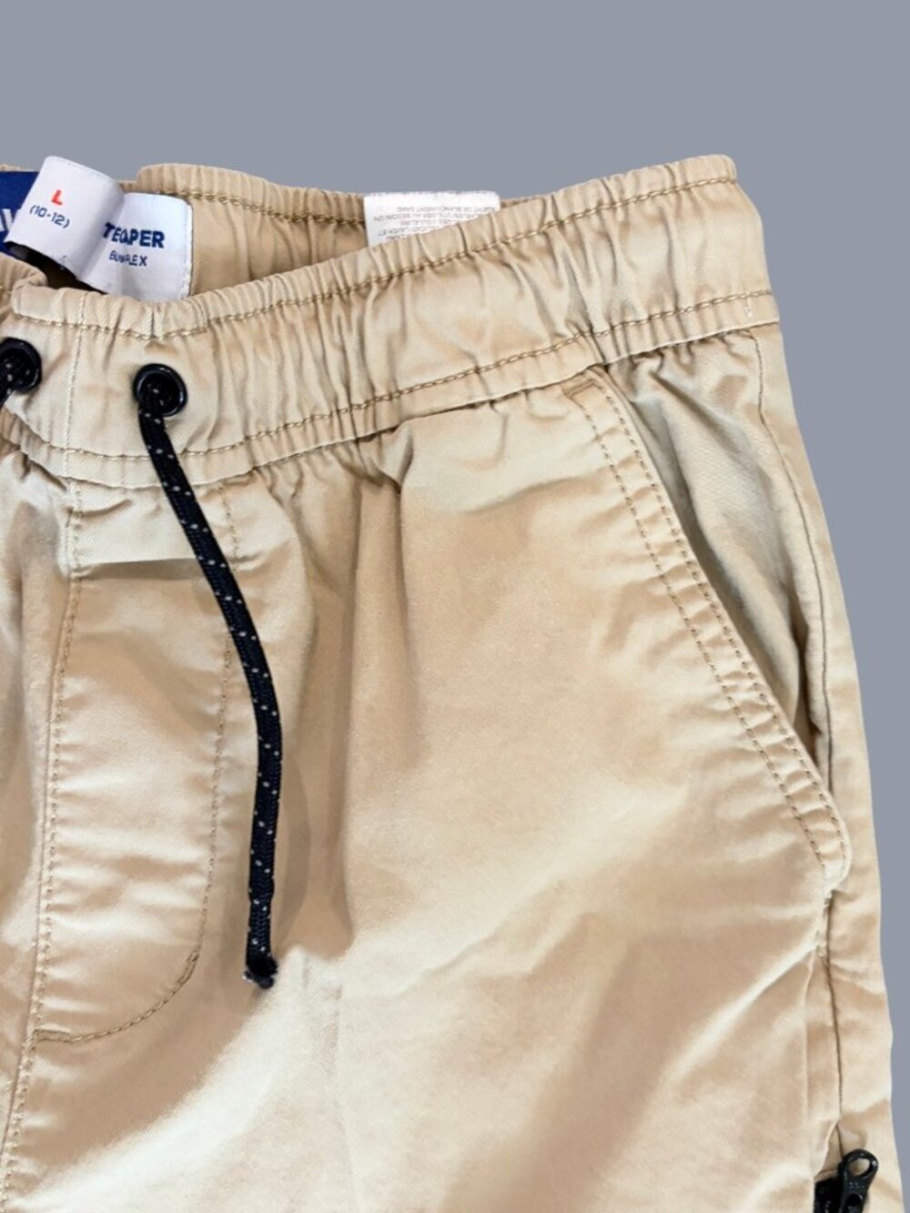 Old Navy Boys Built-In Flex Taper Jogger Pants Tan/Khaki Size Large (10-12) - Picture 2 of 10